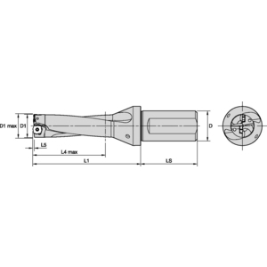 5578828-INDEXABLE DRILL TOP CUT 4 DIA 19MM 3XD TCF190R3SLR25MC