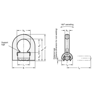 GN587-87-F Lastbügel mit Federband