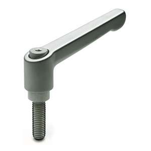 GN.15732-MANIGLIA A RIPRESA ACCIAIO INOX LEVA ED ELEMENTO DI SERR. IN ACCIAIO INOX VITE FILETTATA GN 300.5-45-M6-20-IS