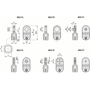 440148 - KIT MORSETTO DI SOSTEGNO TECNOPOLIMERO MORSETTI PORTA DISPOSITIVO MSX.56-TE-10-12