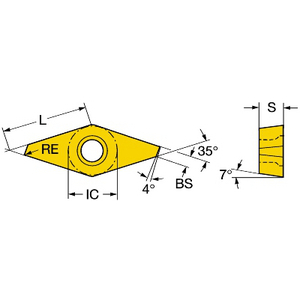 COROMANT COROTURN 107 WISSELPLAAT VCEX 11 03 01L-F 1105