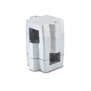 GN.44351-MORSETTO DI COLLEGAMENTO A CROCE ALLUMINIO PER TUBI QUADRI GN 134-V40-V40-76-2-BL