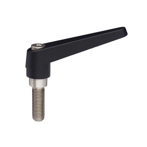 GN101.1-18-M6-20-SW Klemmhebel verstellbar Edelstahl schwarz
