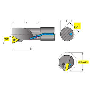PORTA UTENSILE DI TORNITURA PER INSERTI DI FILETTATURA 832667