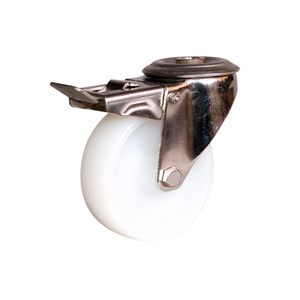 ROULETTE PIVOT. 190KG D.125MM ROUE POLYA MOYEU RLX INOX