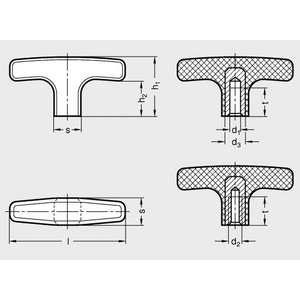 GN563-80-B8 T-Griff Elesa