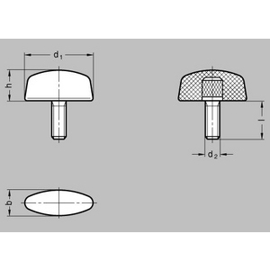 GN531-25-M5-10-NI Flügelschraube Edelstahl-Gewindestift Elesa