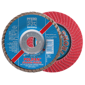 PFERD POLIFAN® flap disc PFC 180 CO 36 SGP STRONG FREEZE/22,23