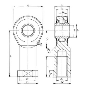 ROTULE DE COMMANDE TYPE BRTF30 FEMELLE FIL.A DROITE SUR RLX