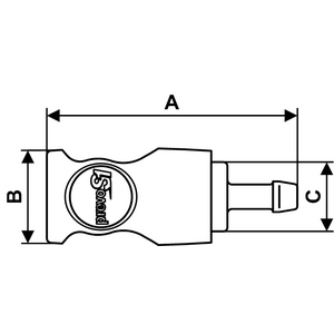 COUPLEUR AIR ISOC8 PLAST A-R BOUTON PS12 TUYAU DN10 SECURISE