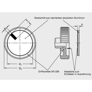 GN226.1-39-A Deckschild 39.0 selbstklebend Aluminium