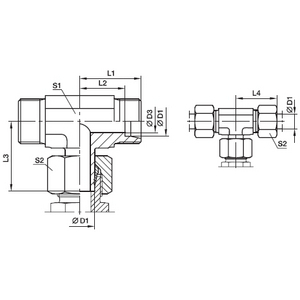 ERMETO INSTELBARE L-KOPPELING EVT15LOMD71