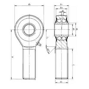 ROTULE DE COMMANDE TYPE BRM 16G FIL.A GAUCHE 2 RANGEES BILLES