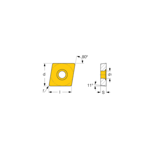 ISCAR DRAAIWISSELPLAAT ISO POS. CPMT 09T304-PF IC907 5505914