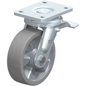 ROULETTE PIVOTANTE FORTES CHARGES EN ACIER MECANO SOUDE,