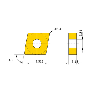MITSUBISHI DRAAIWISSELPLAAT GECOAT CNMG120404-MJ US905