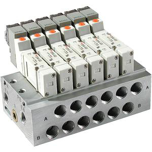 SS5Y3, 3000 Series, Bar Stock Manifold, Individual Wiring