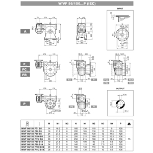 C72169G0400004-RIDUTTORE W/VF 86/150 FC1 460 P90 B5 B3 CW4 20 23