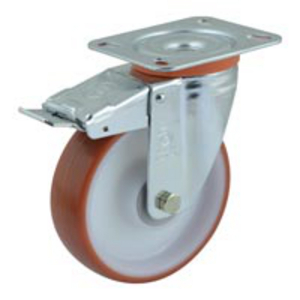 RUOTA 60 80X30 POLIURETANO NUCLEO POLIAMMIDE 6 SUPP. ROTANTE PIASTRA NL FRENO ANTERIORE 604901