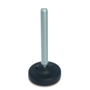 PIEDINO D. 85 PLASTICA FERRO M16X75 ANTISCIVOLO 10297