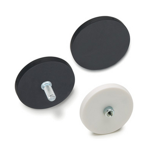 501501 - MAGNETE PIATTO CON FORO FIL. RIVESTIMENTO ANTISCIVOLO IN COLORE NERO RMF-ND-12-BK