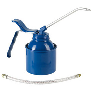 BURETTE METALLIQUE BLEUE 350ML CORPS METAL.BLEU BEC RIGIDE