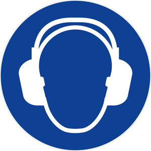 SAFETY SIGNS Model Hearing protection required