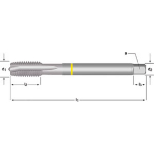 Machine tap M8x0.75mm DIN 374