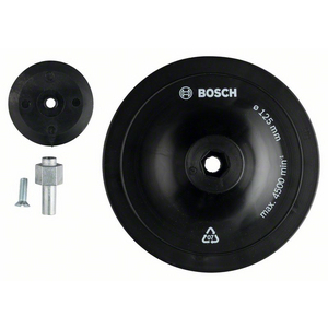PLATEAU PONCAGE D.125MM + QUEUE DE FIXATION 8MM UE 5