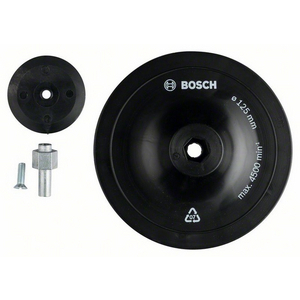 PLATEAU PONCAGE D.125MM + QUEUE DE FIXATION 8MM UE 5