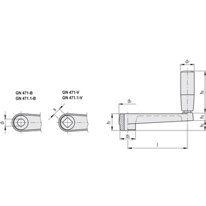 GN.22521-MANOVELLA ALLUMINIO FORO ALESATO H7 GN 471-100-B12