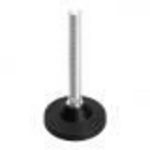 GN244-125-M24-186-AG Stellfuss ohne Mutter mit Gummiauflage Elesa