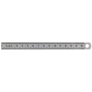 REGLET ACIER CHROME MAT L.100MM CLASSE II SECTION 13X0,5