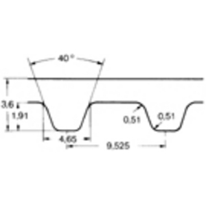 1076612-TIMING BELTS 240 L 075 ZR