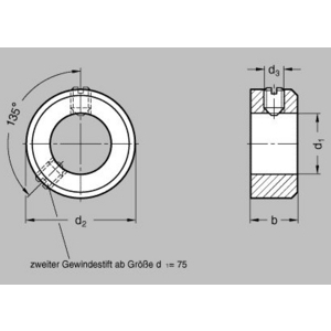 GN705-30-E Stellring mit Gewindestift DIN914