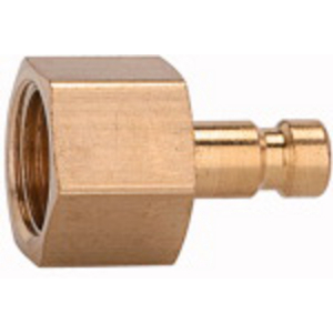 243.09/9 Nippel für Kupplungen NW 2,7, Messing blank, G 1/8 IG, SW 12