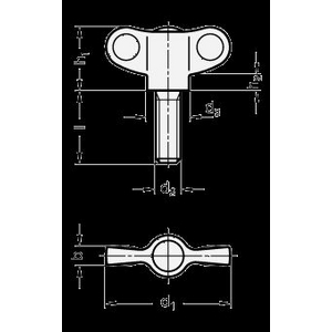 GN639-32-M6-10 Flügelschraube Elesa