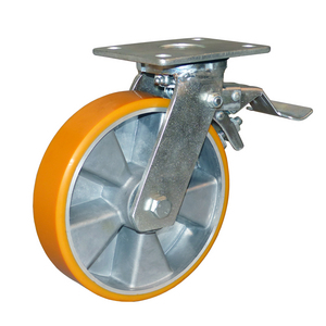 ROULETTE PIVOT. 600KG D.200MM ROUE POLYU MOYEU R.BILLES DB