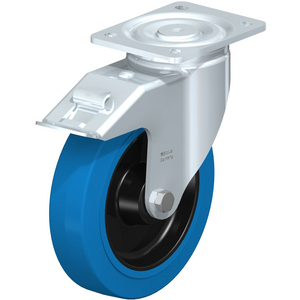 LH-POEV 200R-FI-SB Lenkrolle spurlos blau mit Stop-Fix