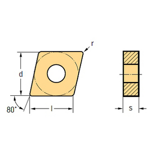 6944735-INSERTI TORNITURA FORMA NEGATIVA CNMG120408-RM5 WSM20S