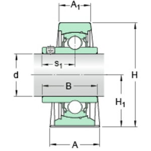 SKF SY 2 TF/VA201 KOGELLAGERBLOK STAAND