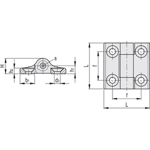 428853-CERNIERA A FRIZIONE REGOLABILE LEGA DI ZINCO RIV.RESINA EPOSSIDICA NERO RAL 9005 FINITURA MAT CMUF.40-SH-5-SW