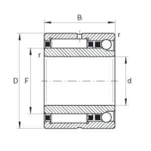 0504212040000-CUSCINETTO A RULLINI ED ASSIALE A SFERE A CONTATTO OBLIQUO NKIA5909-XL