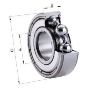 0597247140000-CUSCINETTO RIGIDO A SFERE 6201-C-Z