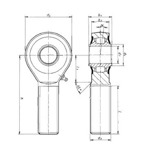 ROTULE DE COMMANDE TYPE BRTM20G MALE FIL.A GAUCHE SUR ROULEAUX