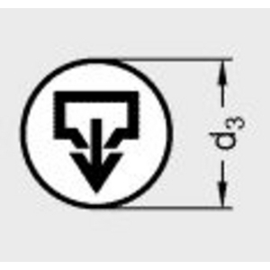 GN740.1-15 Plättchen mit Ablasssymbol Aluminium