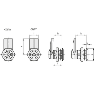 421393 - CHIUSURA A LEVETTA CON CHIAVE TECNOPOLIMERO CQT/A-32-18 AE-V0