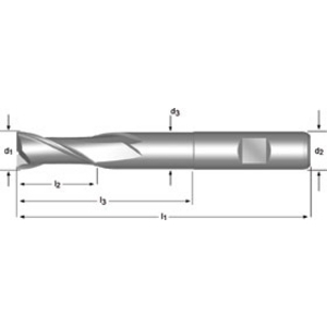 Slot Drill 5.00 mm DIN 844L