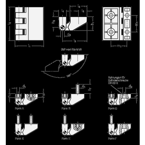 GN154-34-40-B Scharnier 2xGewinde-Sackloch/2xGewindestift