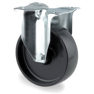 ROULETTE FIXE.160KG D100MM AC ROUE POLYP 36MM MOY ROULEAUX